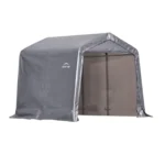 Skladiščni šotor 24x24m sive barve na beli podlagi