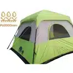 Šotor za kampiranje GoNature P4 z dvema slonoma na zelenem ozadju