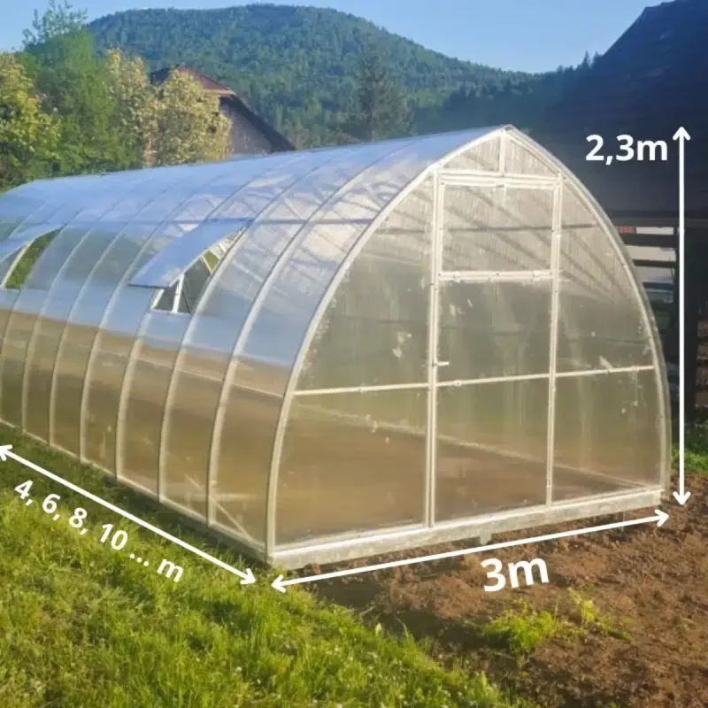 Polikarbonatni plastenik Maxy Strong širine 3 m